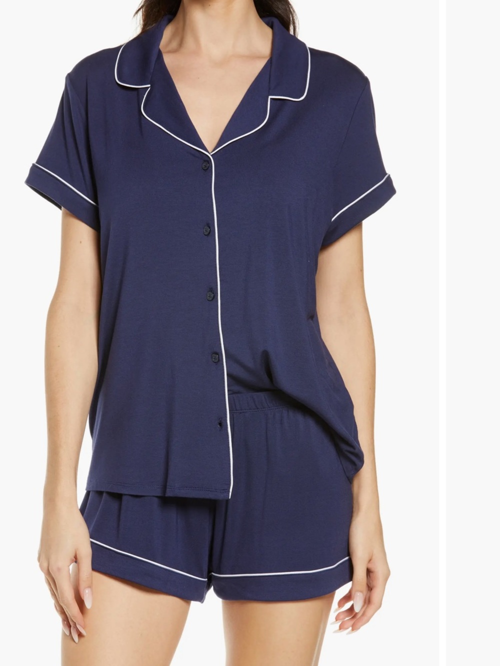 NWT Nordstrom Moonlight Eco Short Pajamas Navy Tencel Modal pajama set size 3X